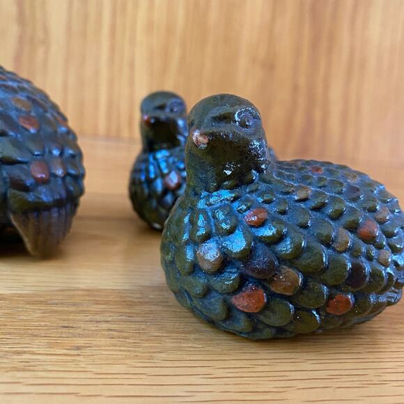 Vintage Quail Bird Ceramic 3-Count Home Decor Figurines - Picture 10 of 11